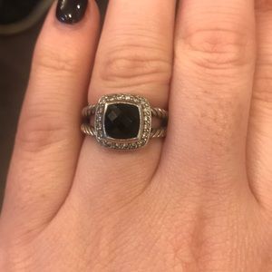 David Yurman Petite Albion Ring, Black Onyx